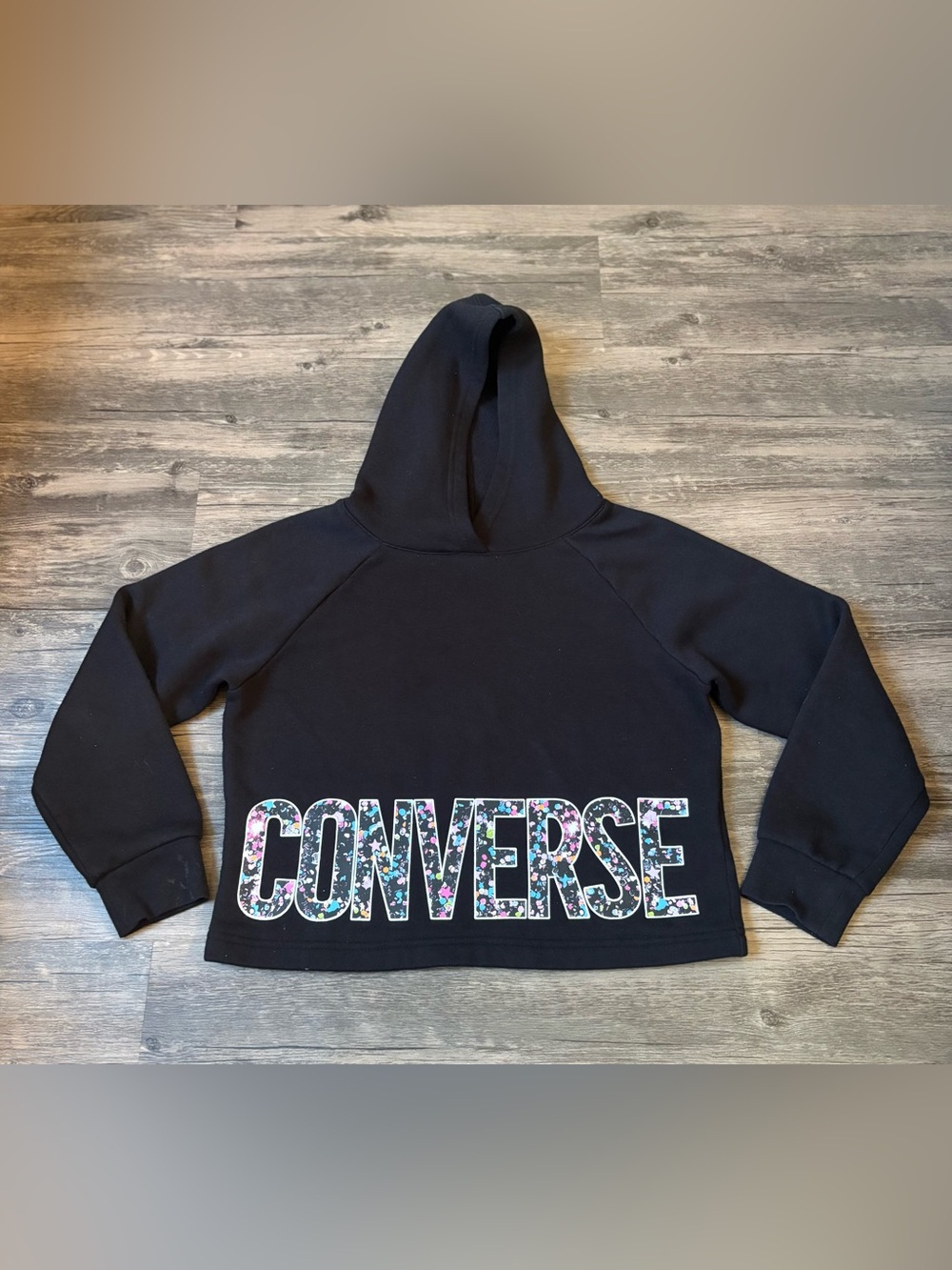 Converse Black Kids Hoodie Size Medium